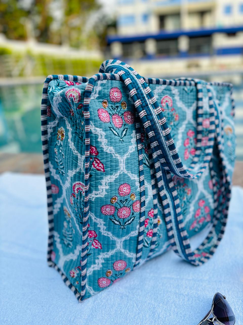 Blue Baby 🩵 Cotton Tote Bag with Zip (Dispatch Time 24 hours after placing the order) 2 Blue Baby 1