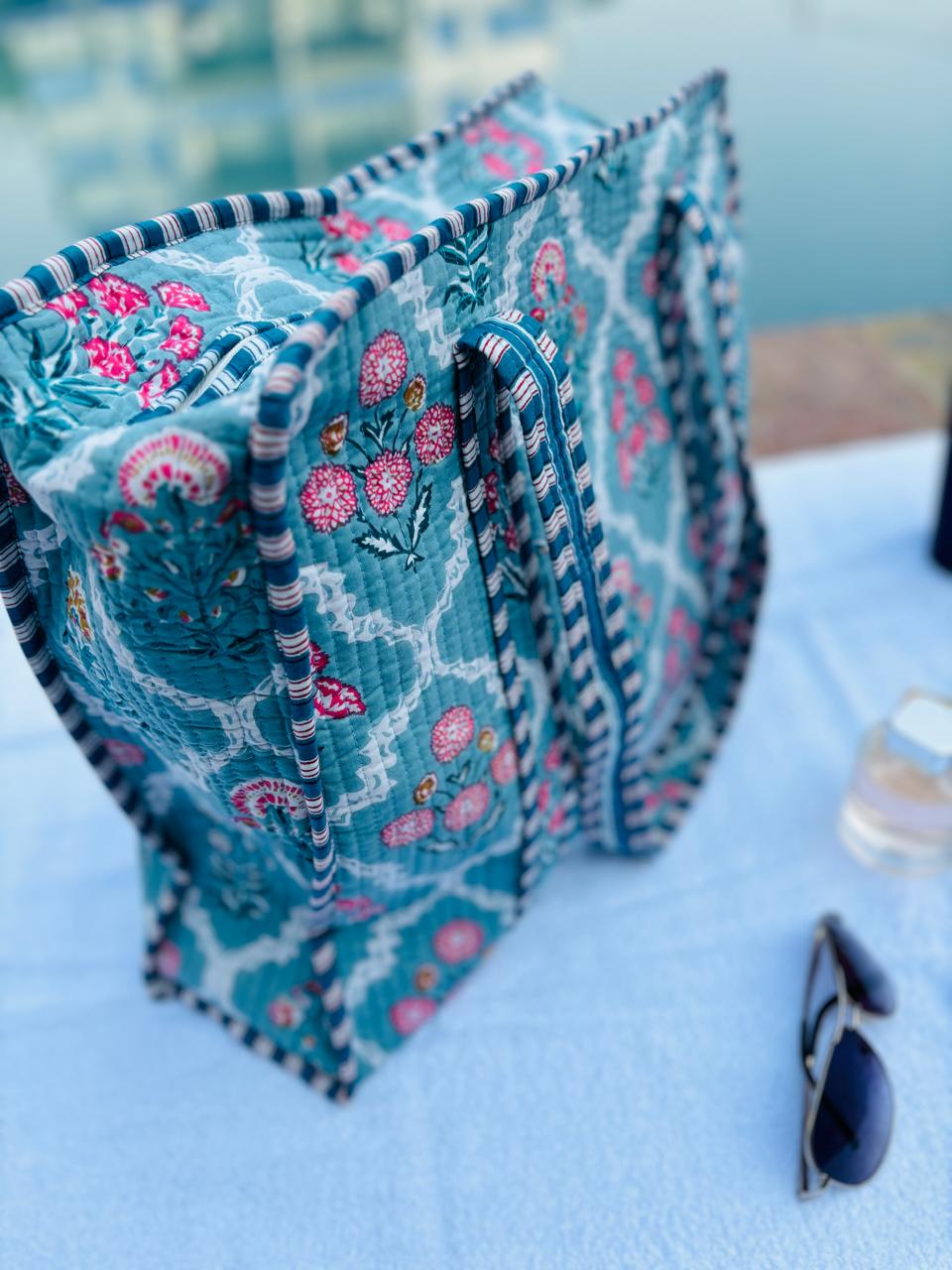 Blue Baby 🩵 Cotton Tote Bag with Zip (Dispatch Time 24 hours after placing the order) 6 Blue Baby 3