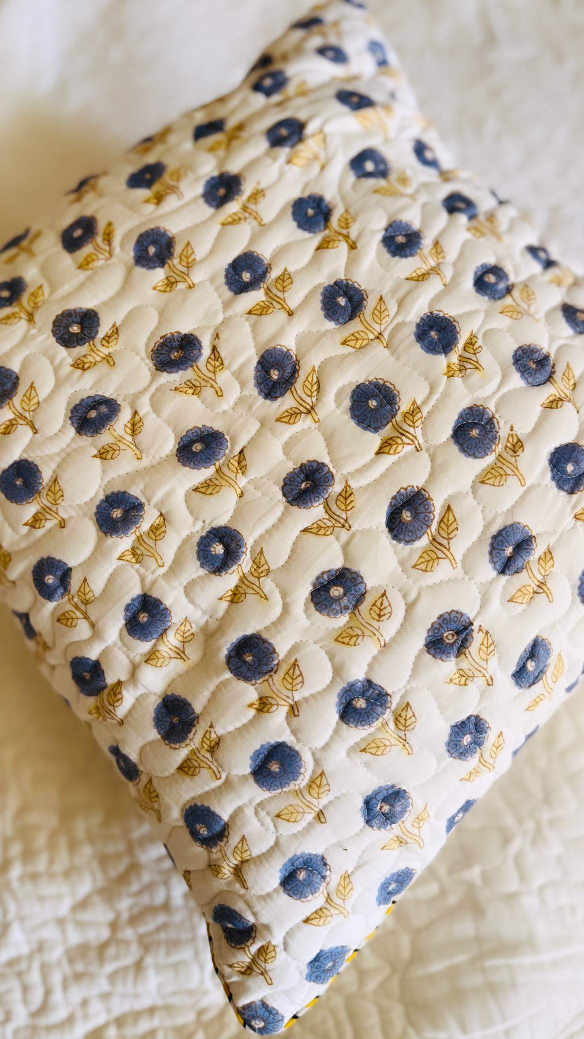 Block Print Cushion Covers- Set of 2 Blue Heaven (Dispatch in 24 hours) 6 Cushion Cover Set of 2 Blue Heavenly3