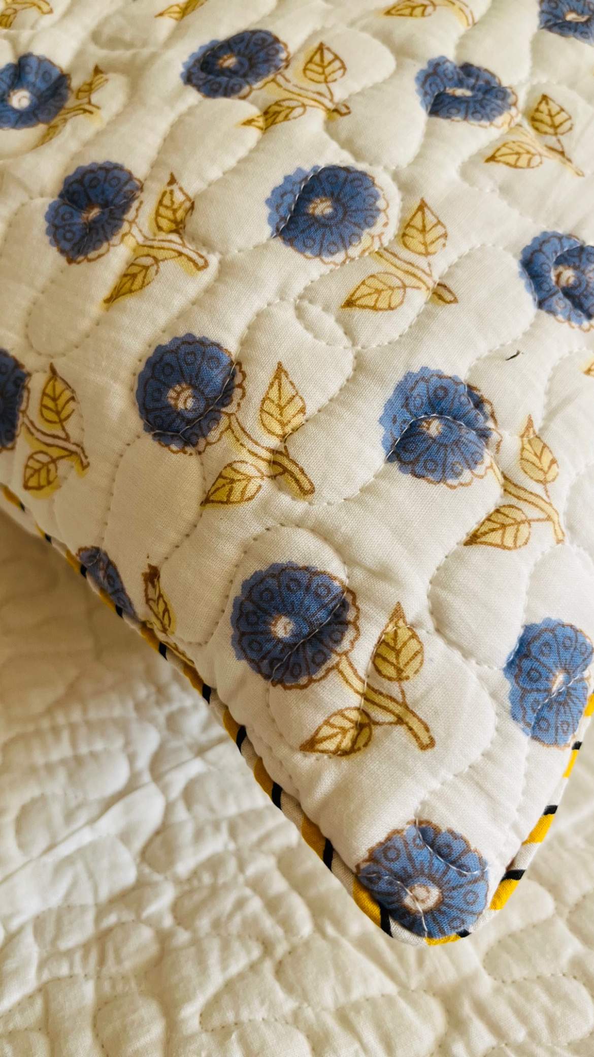 Block Print Cushion Covers- Set of 2 Blue Heaven (Dispatch in 24 hours) 4 Cushion Cover Set of 2 Blue Heavenly4 1