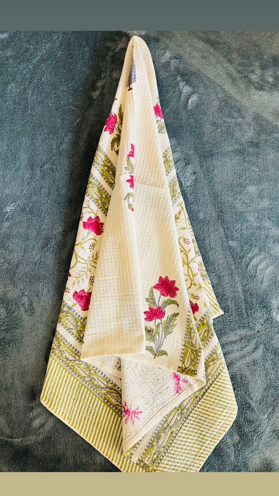 Big Size - Bathing Towel - Block Print Pink Rose 🌷 (Dispatch time 24 Hours) 2 PHOTO 2025 05 07 13 52 27