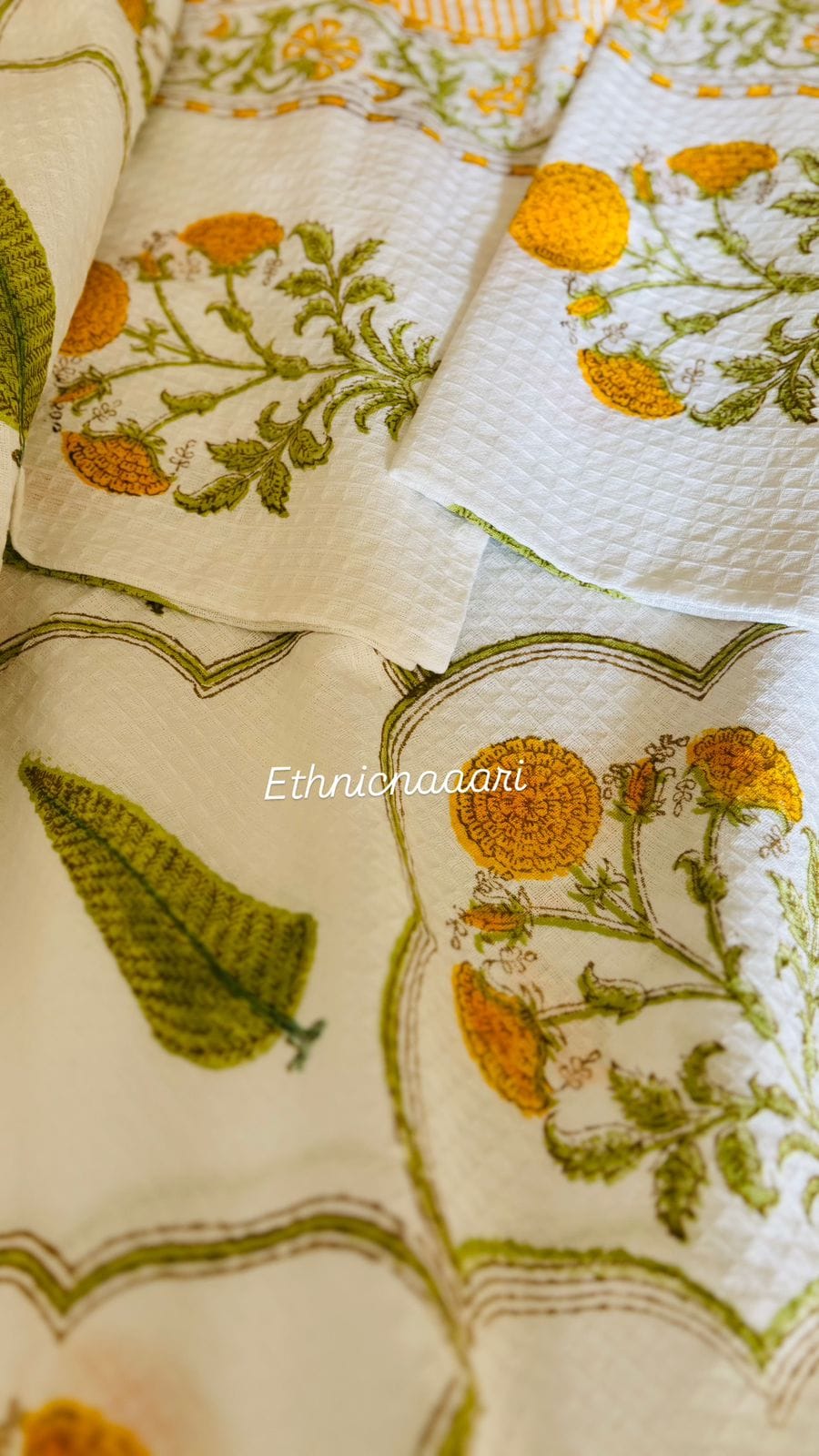 Petals Waffle Cotton Towel 1