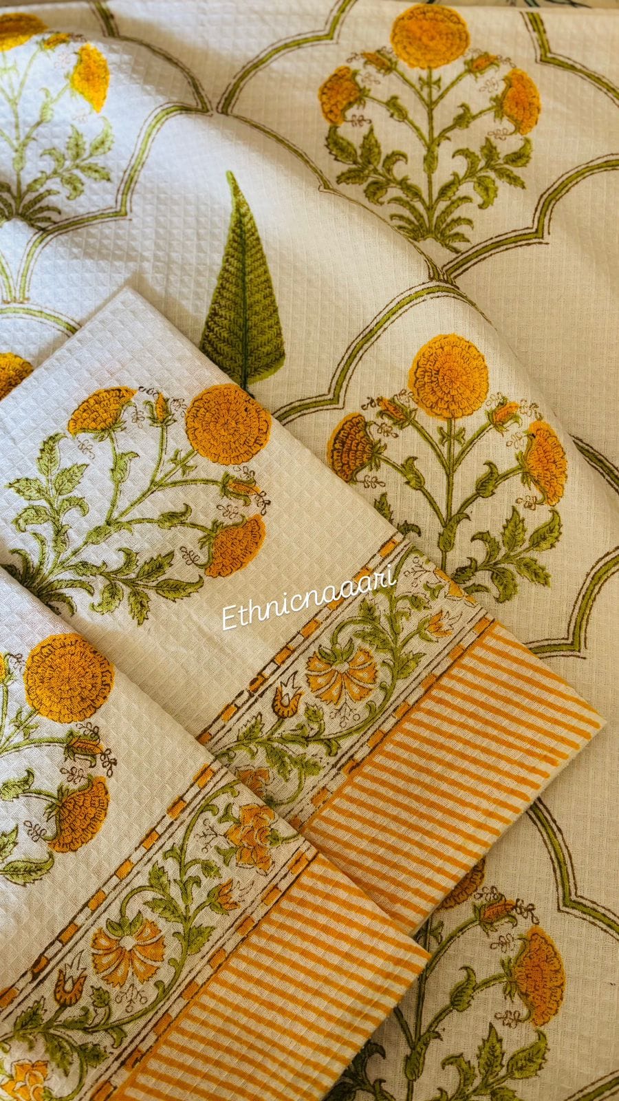 Petals Waffle Cotton Towel 3