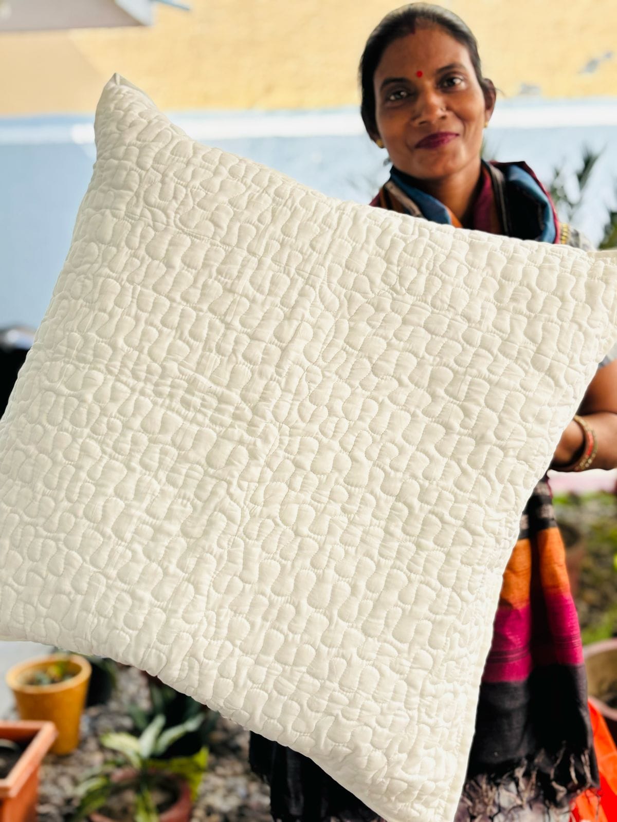 Quilted Cushion Cover - Mr. Big (Pair - Set of 2 Quilted Cushion Covers) 24*24 inches (Dispatch Time 24 hours) 2 Quilted Cushion Cover Mr. Big 1