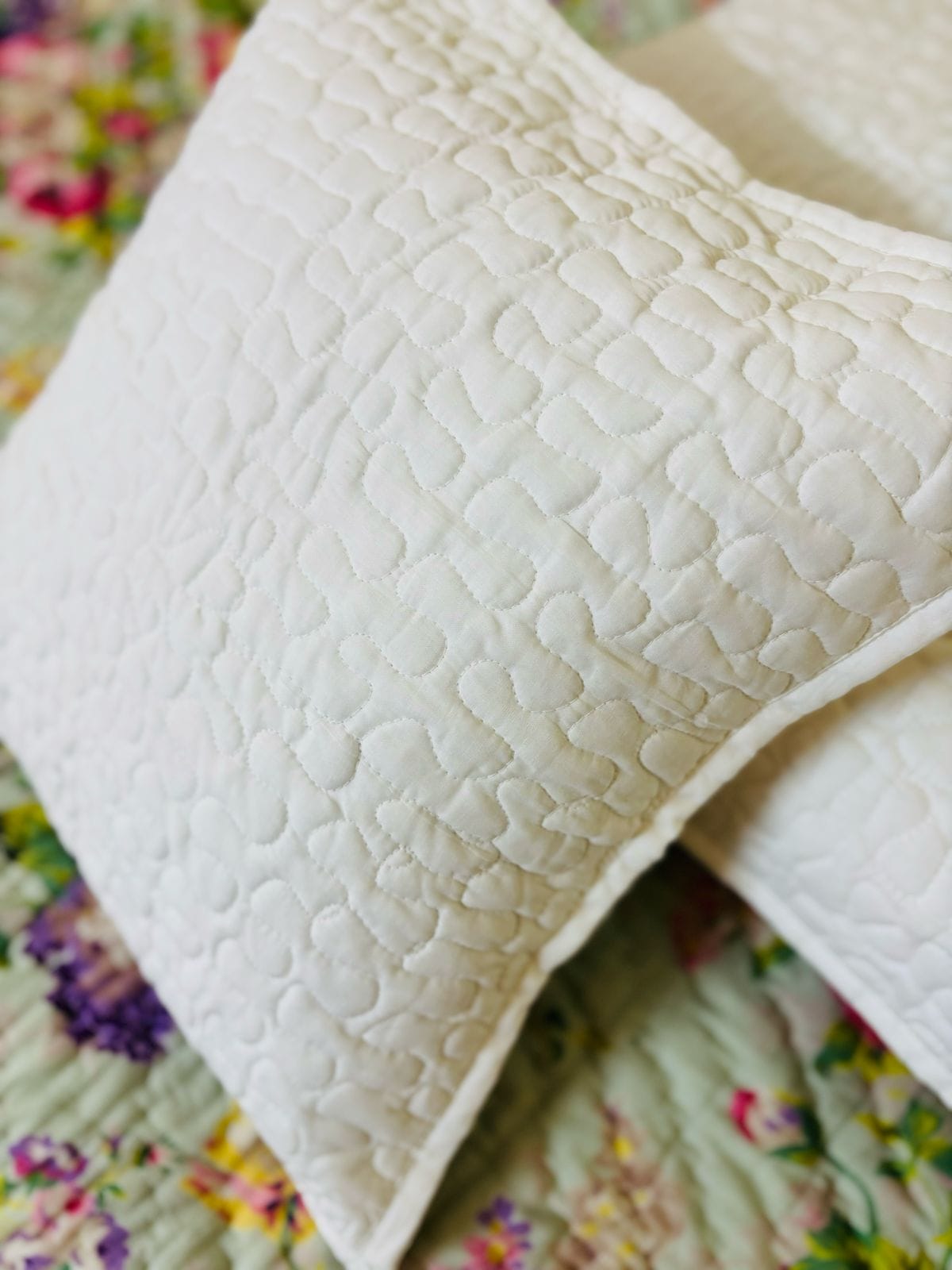 Quilted Cushion Covers White Fairy 5