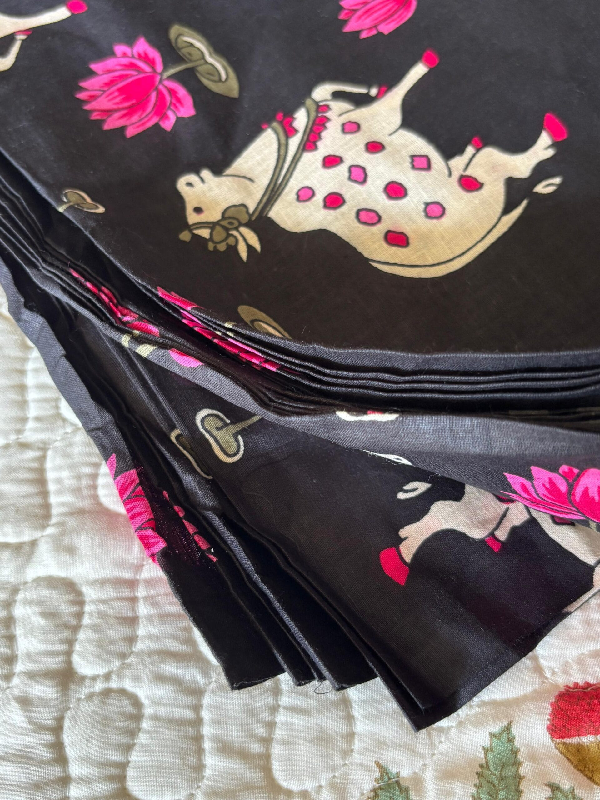 100./. Cotton Mul Fabrics, Black Pichwai Raw Fabrics - Pure Cotton 8 Black Pichwai 2 scaled 1