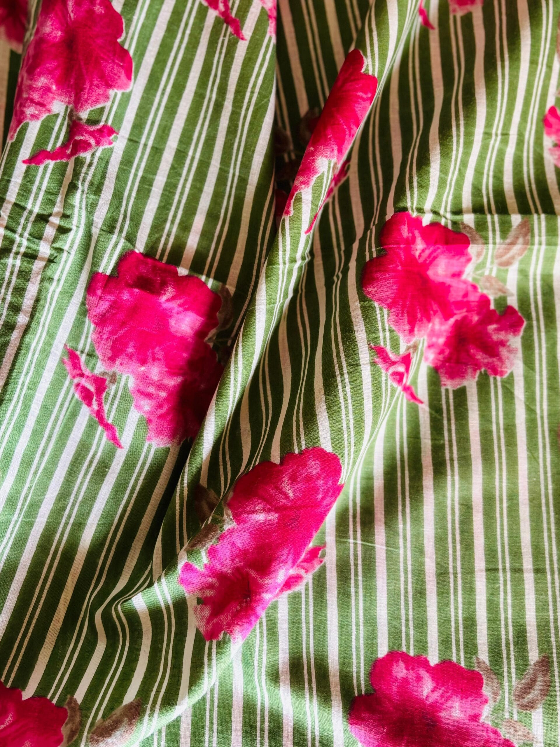 100./. Cotton Mul Fabrics, Hara Panna 🌱 Raw Fabrics - Pure Cotton 12 Hara Panna 6 scaled 1