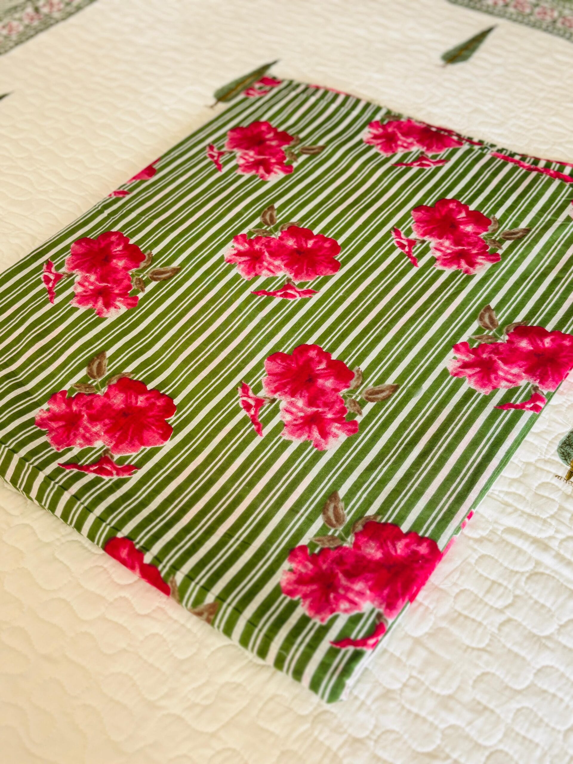 100./. Cotton Mul Fabrics, Hara Panna 🌱 Raw Fabrics - Pure Cotton 14 Hara Panna 7 scaled 1