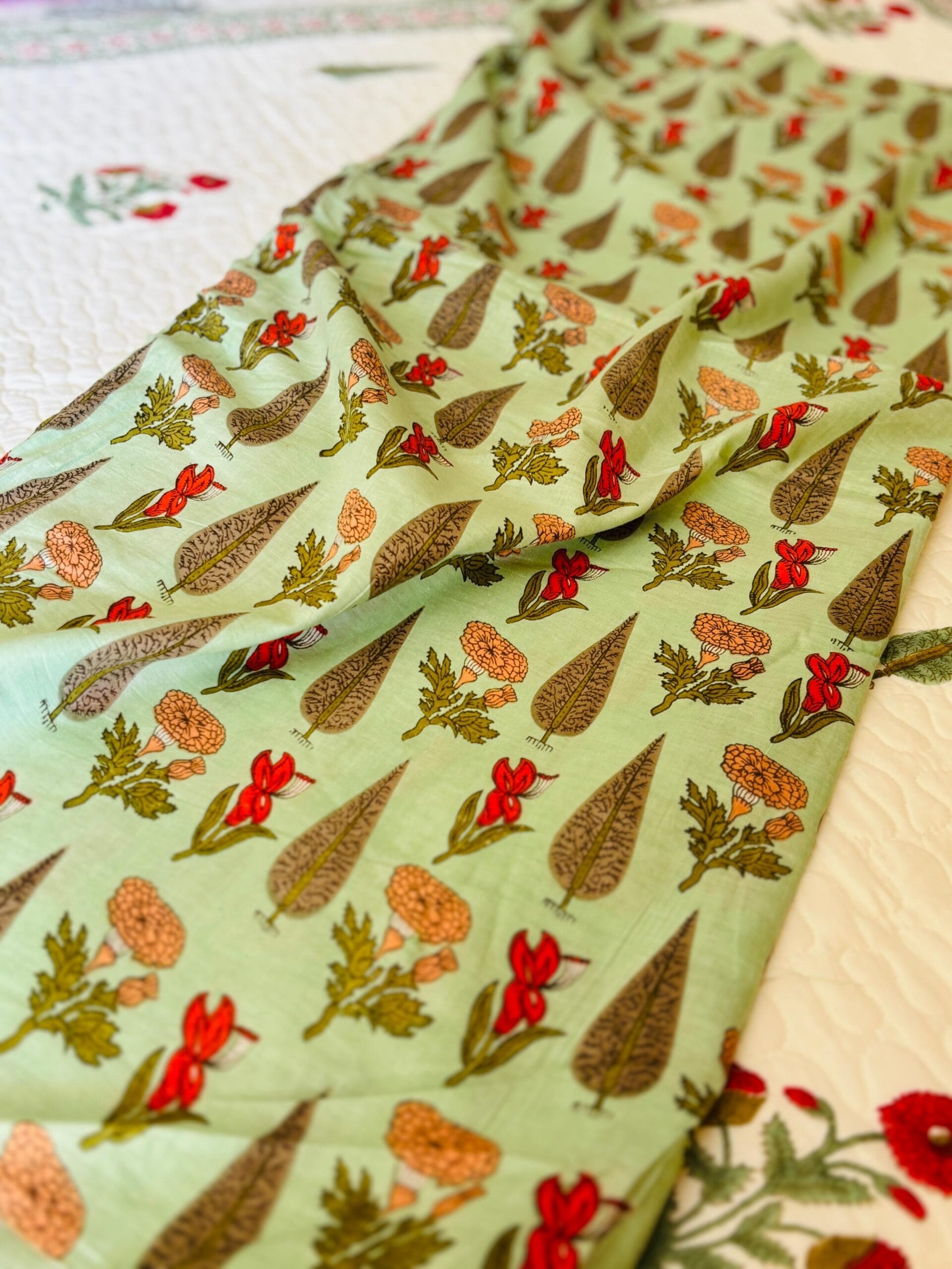 100./. Cotton Mul Fabrics, Garden 🪴Raw Fabrics - Pure Cotton 6 Heaven 3 scaled 1