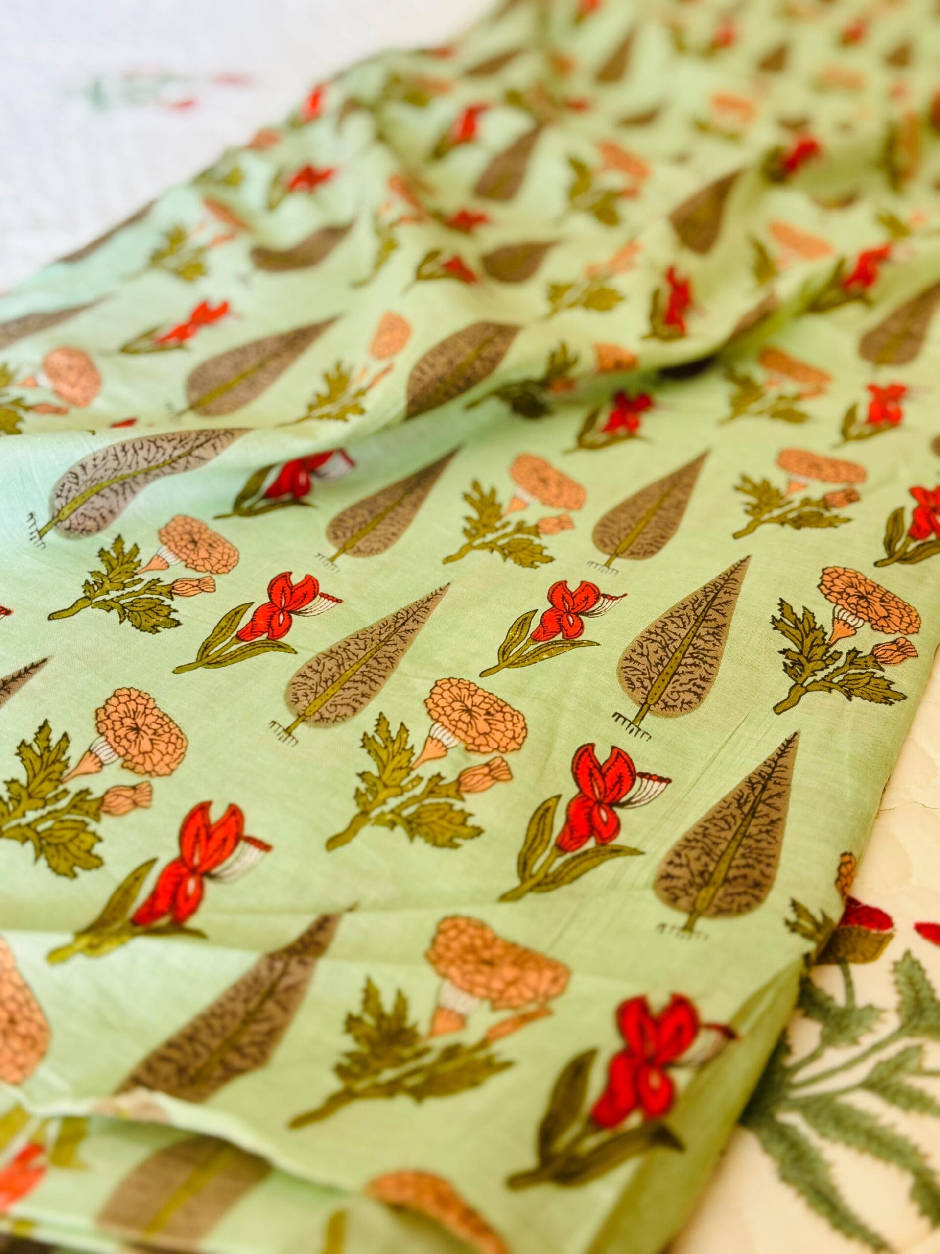 100./. Cotton Mul Fabrics, Garden 🪴Raw Fabrics - Pure Cotton 4 Heaven 4 scaled 1