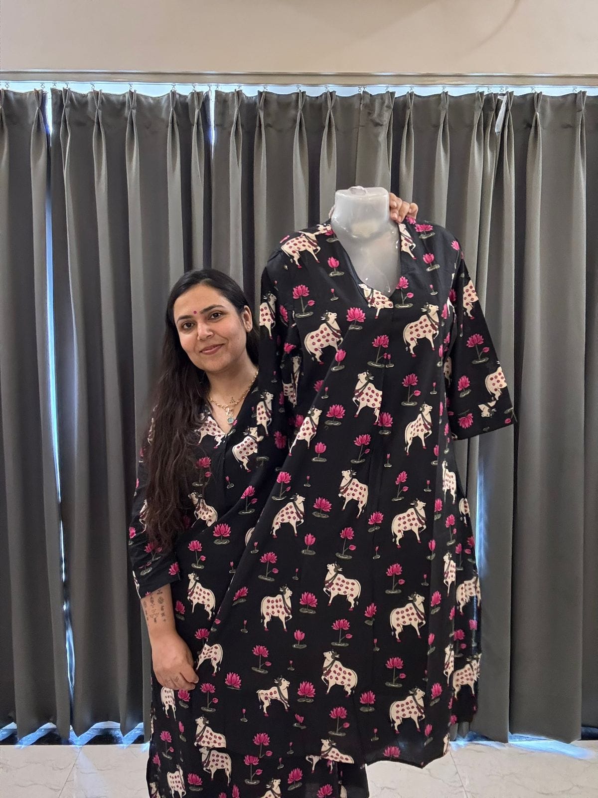 Co ord Sets Black Pichwai 1