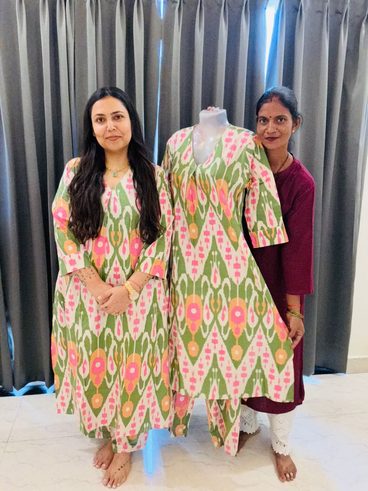 Co ord Sets Hara Ikkat 1