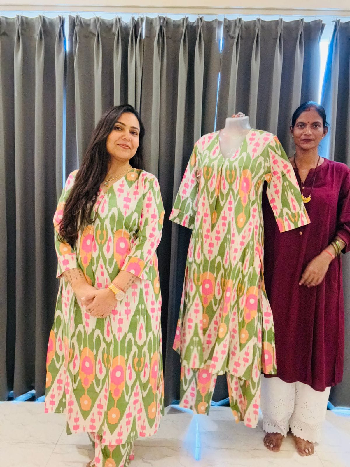 Co ord Sets Hara Ikkat 3