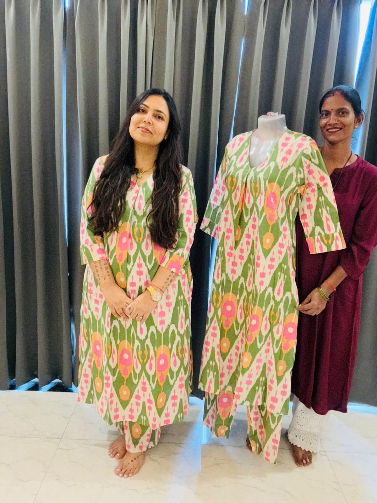 Co ord Sets Hara Ikkat 4