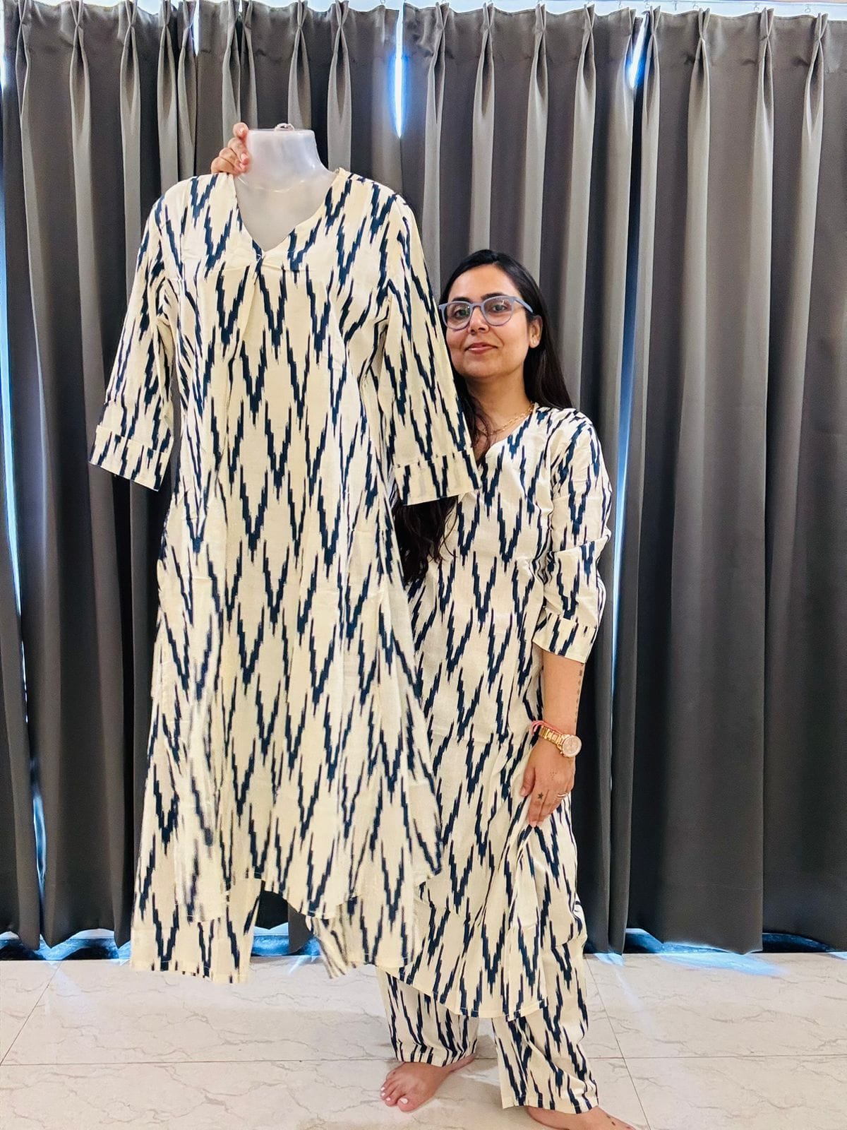 Co ord Sets Neela Ikkat 6